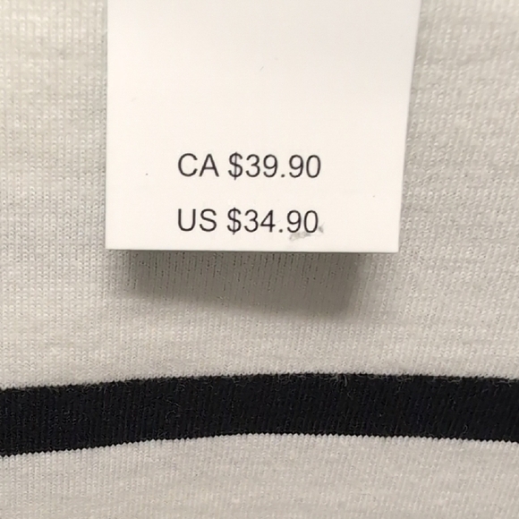 Maurices NWT 3XL Black and White Long Sleeve Tee - Picture 2 of 6
